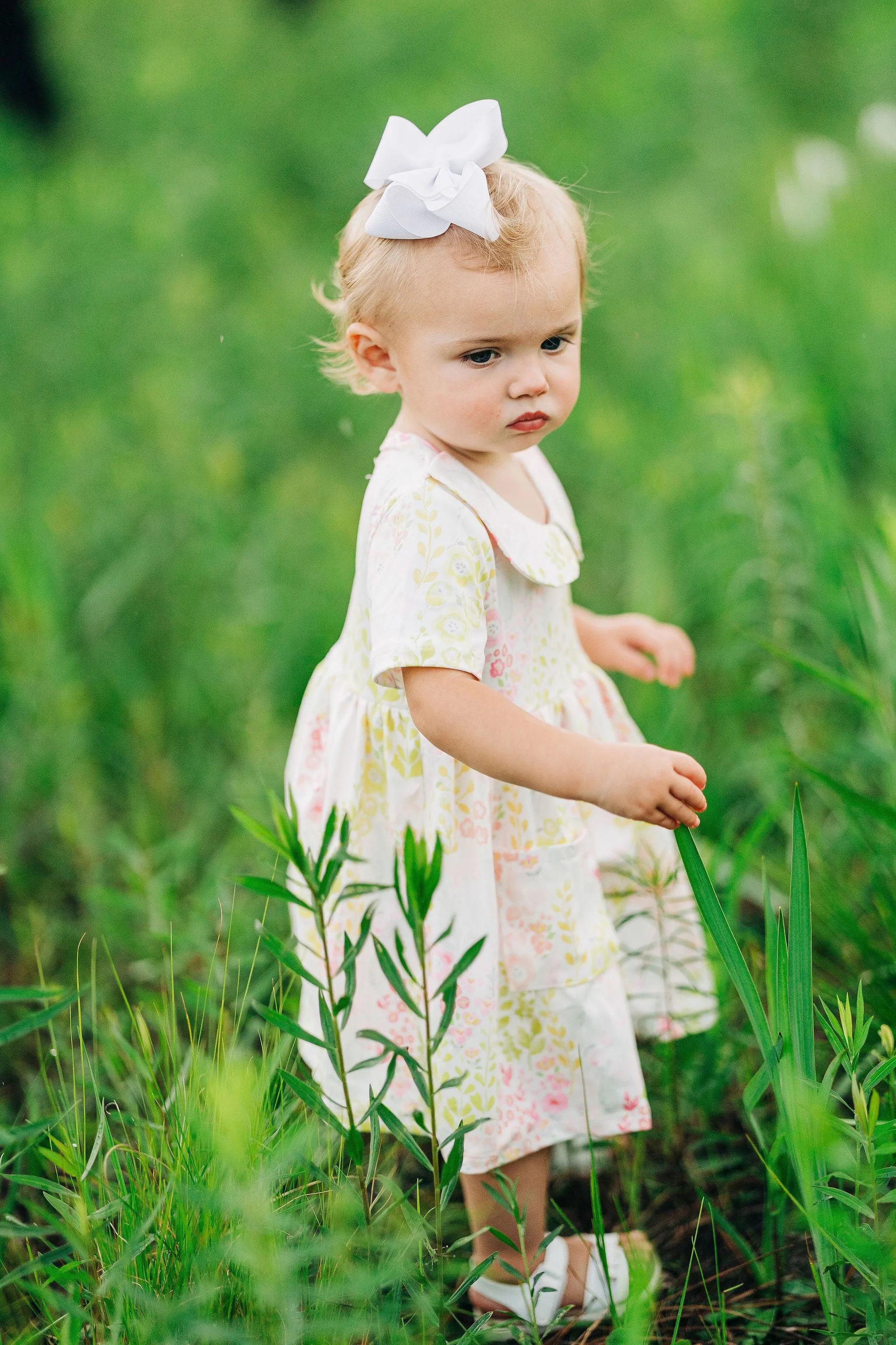 Muted Floral Twirl Dress