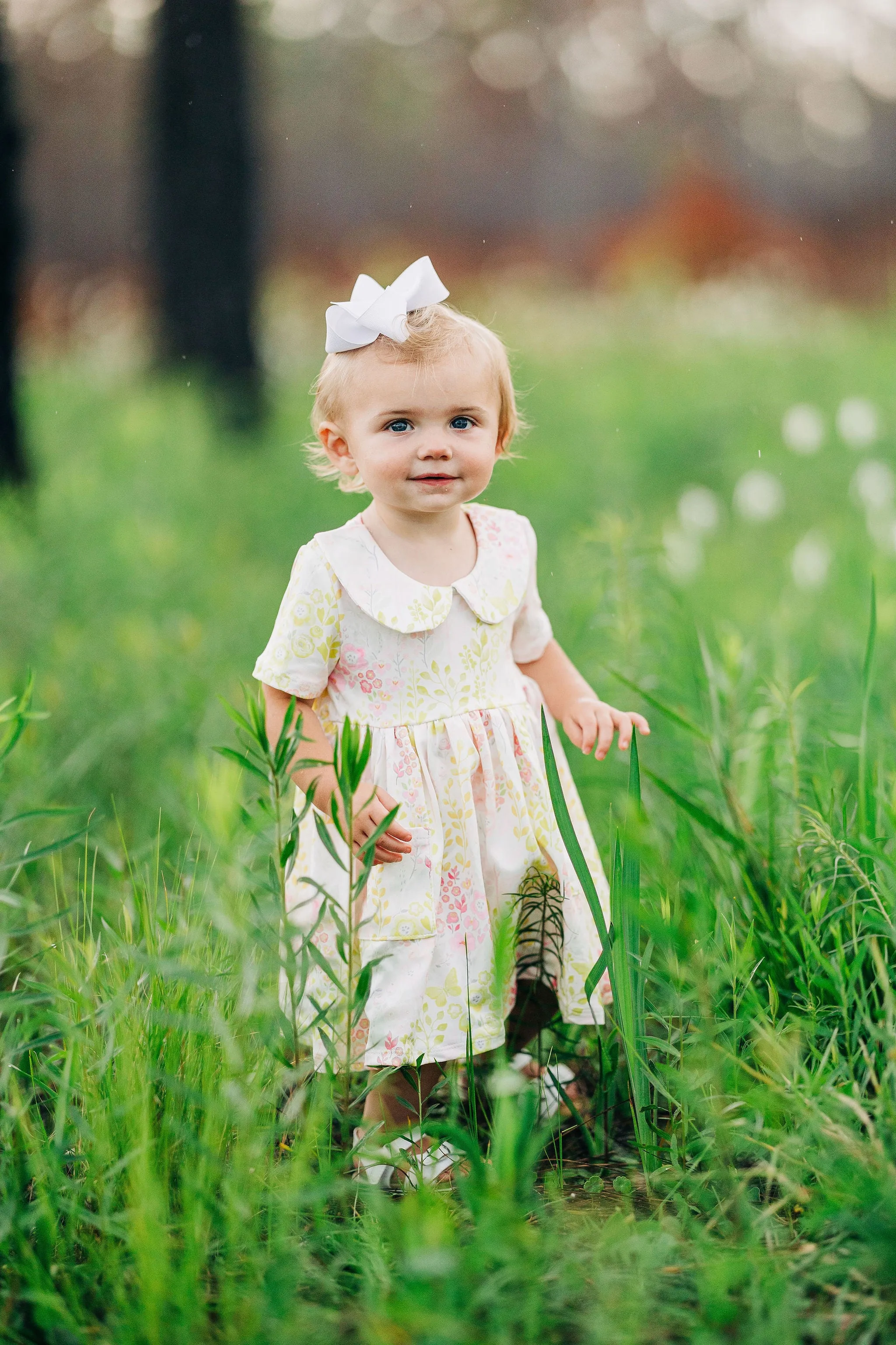 Muted Floral Twirl Dress