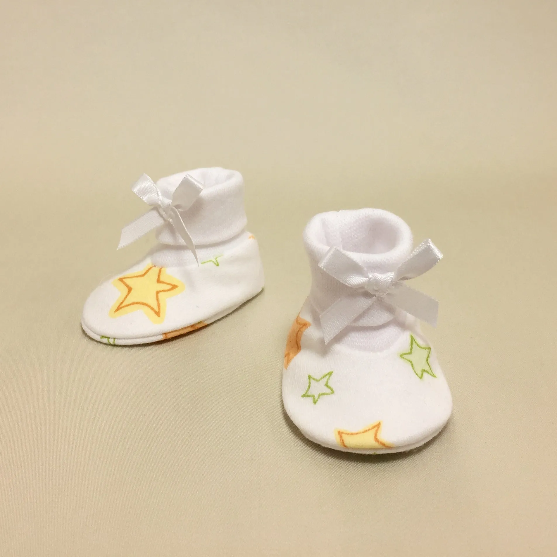 NICU Booties Twinkle White