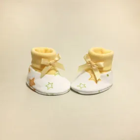 NICU Booties Twinkle Yellow