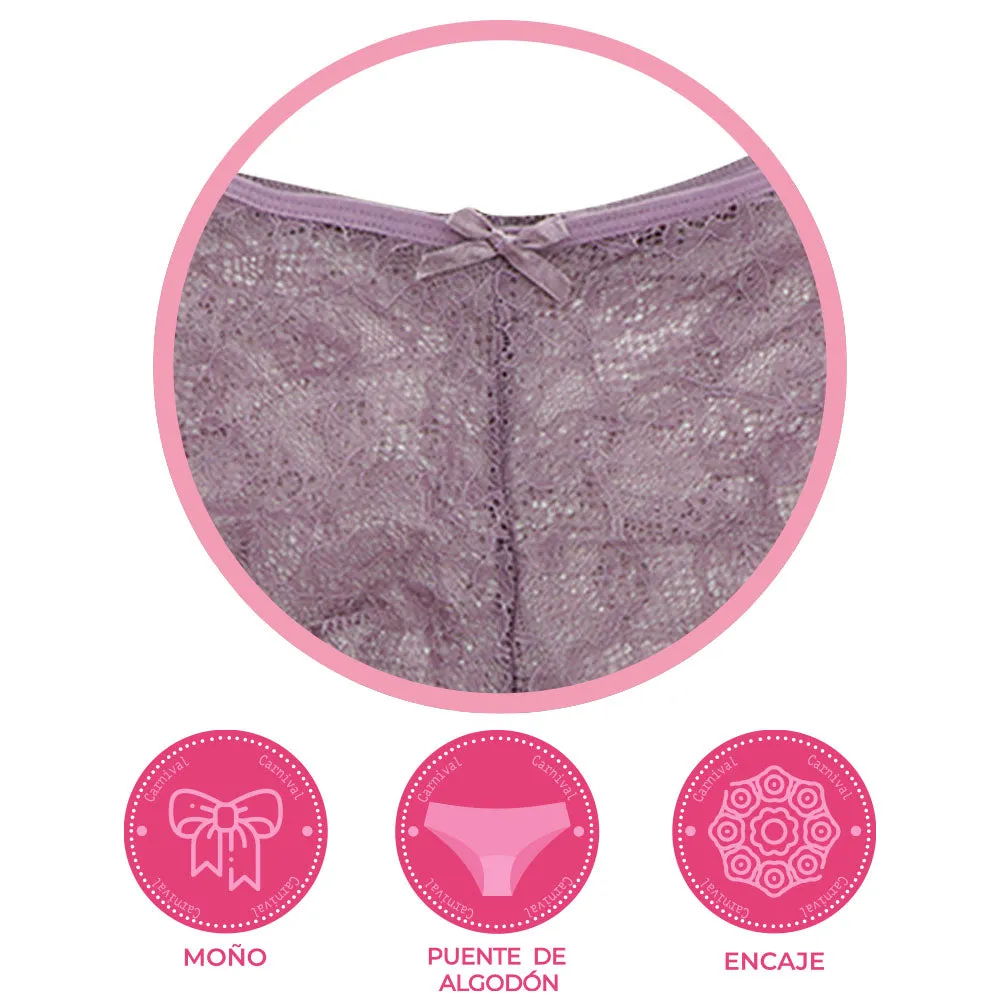 Pantie coordinable con encaje 74265 Carnival