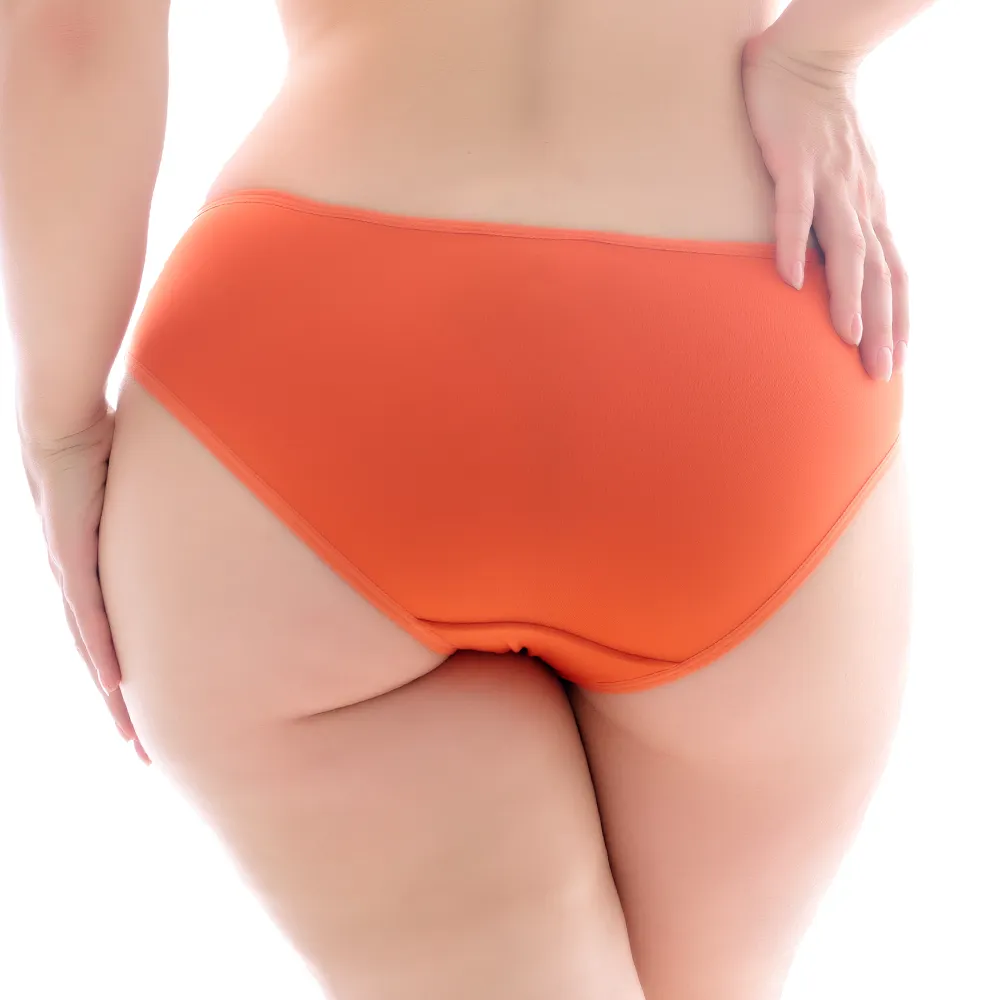 Panty coordinable corte hipster con aplicaciones de encaje naranja 74503 Carnival