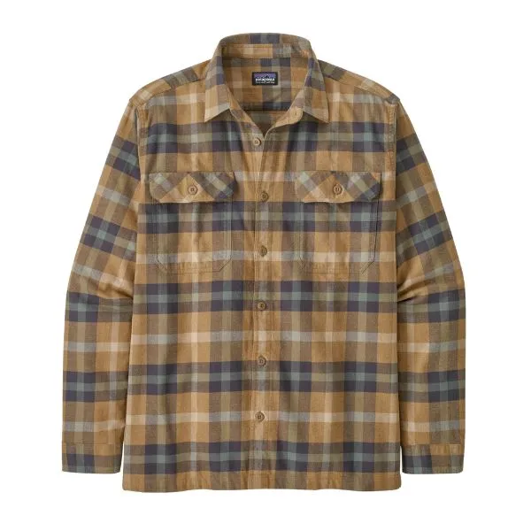 Patagonia Long Sleeve Organic Cotton MW Fjord Flannel Shirt Mens