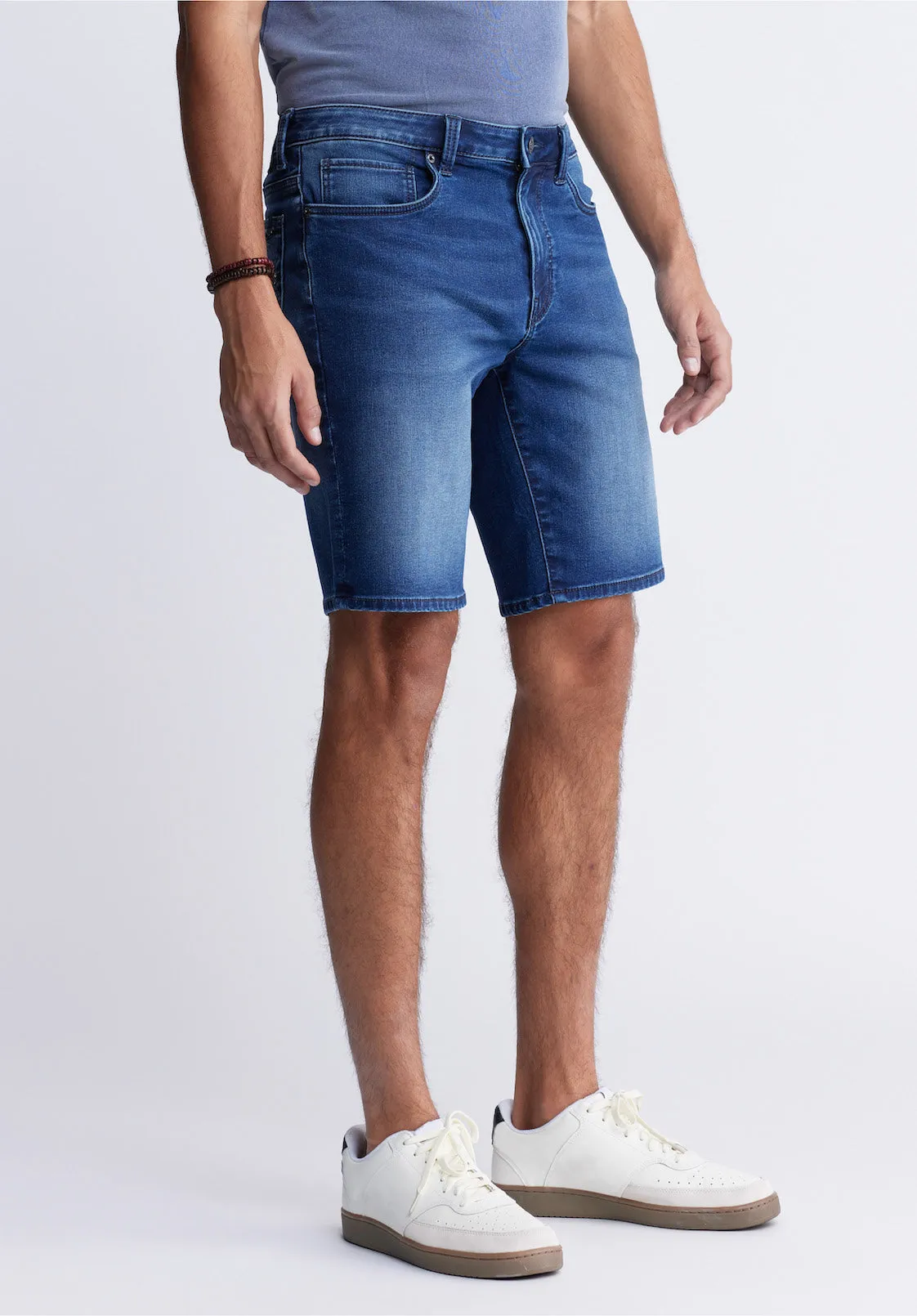 Relaxed Straight Dean Men's Freedom Flex Denim Shorts, Heavily Sanded - BM22949