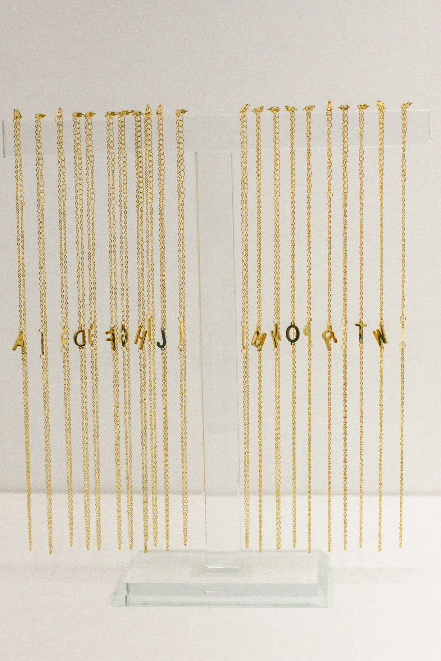 Sideway Initial Gold Necklace