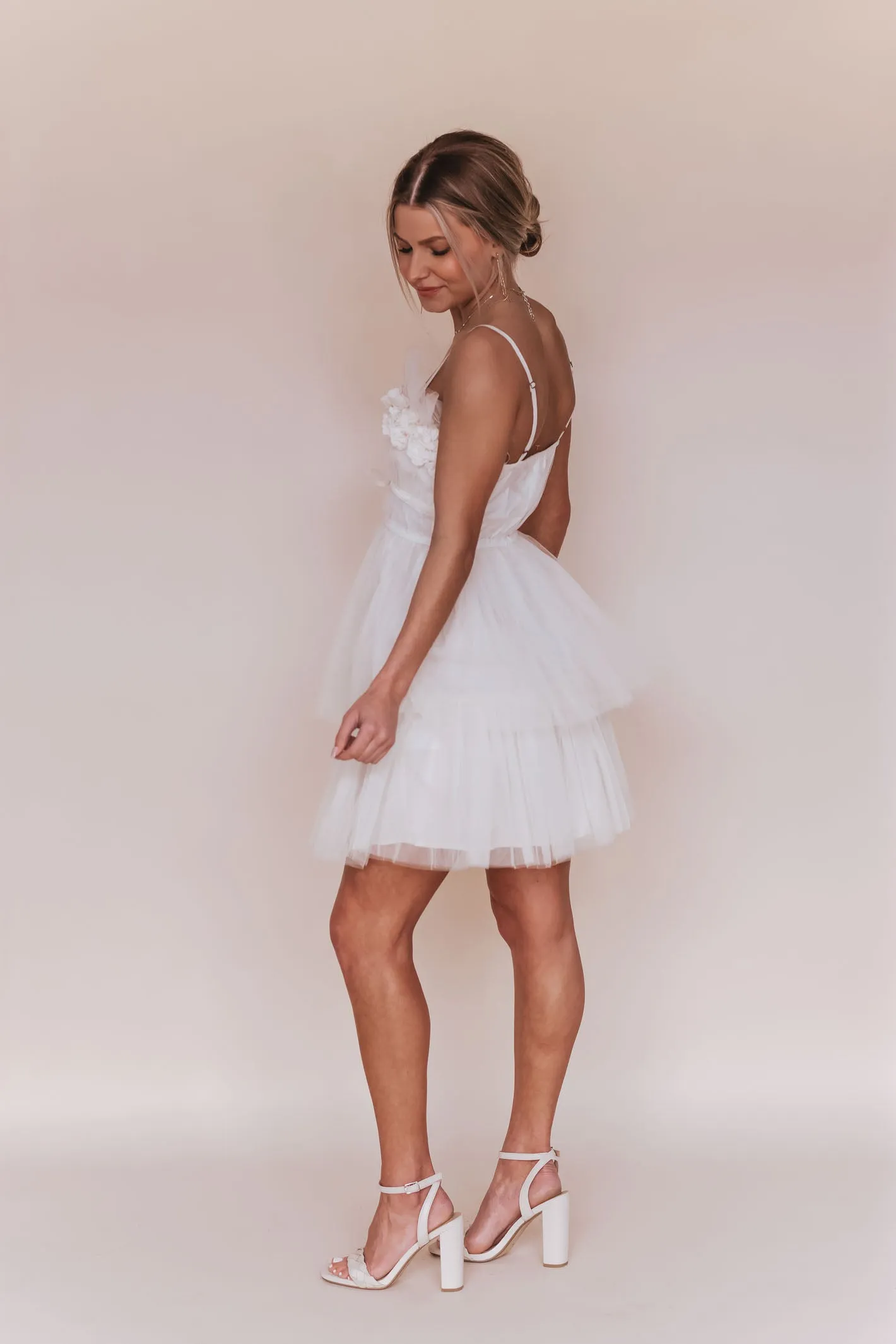 Slow Dancing Tulle Layered Mini Dress- 2 Colors