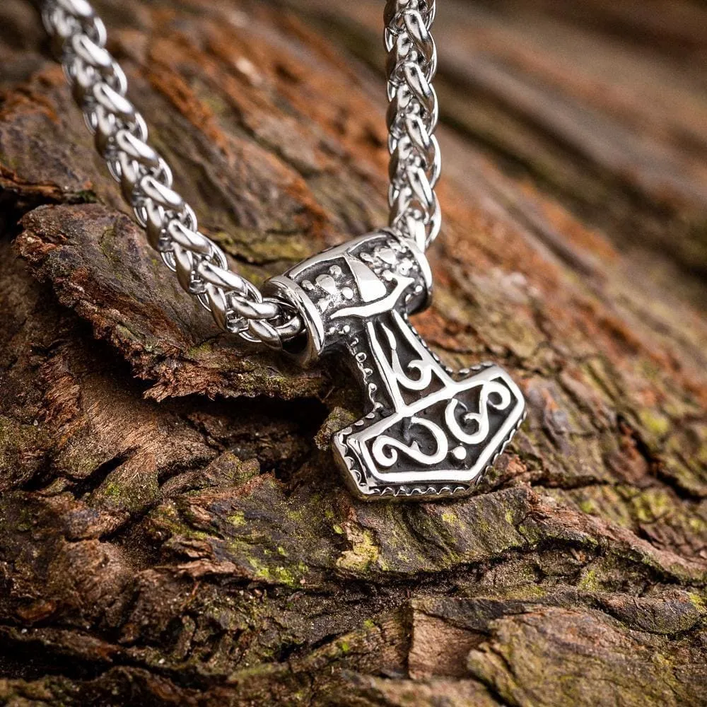 Stainless Steel Miniature Mjolnir Pendant