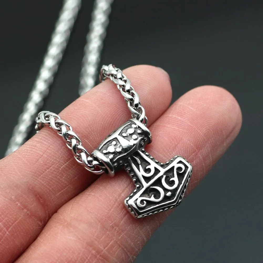 Stainless Steel Miniature Mjolnir Pendant