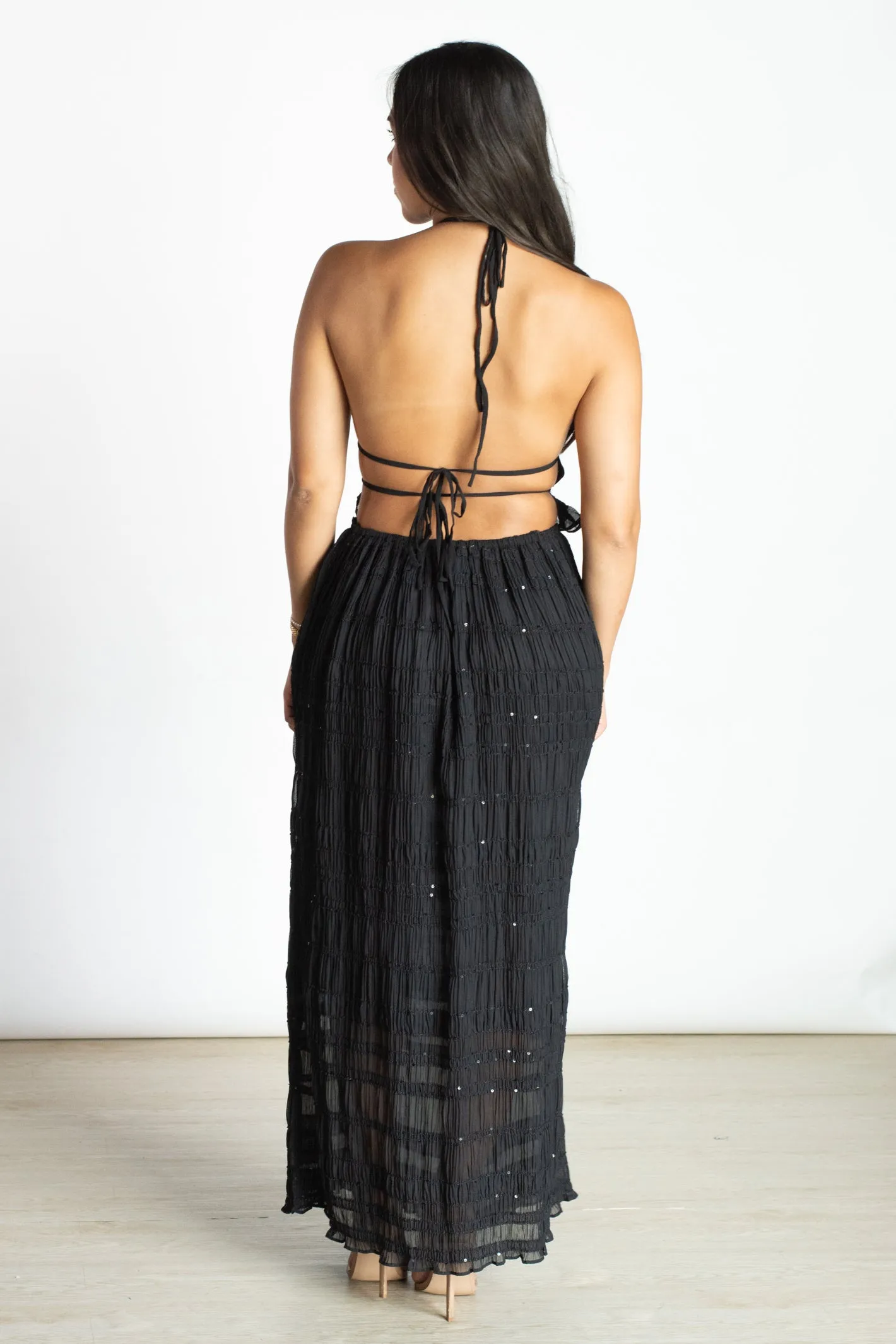 Starry Skies Black Maxi Skirt