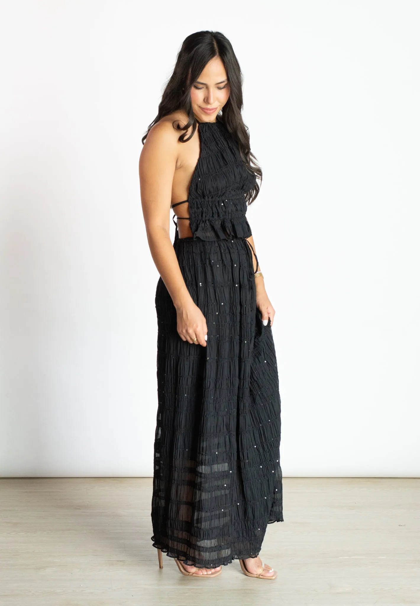 Starry Skies Black Maxi Skirt