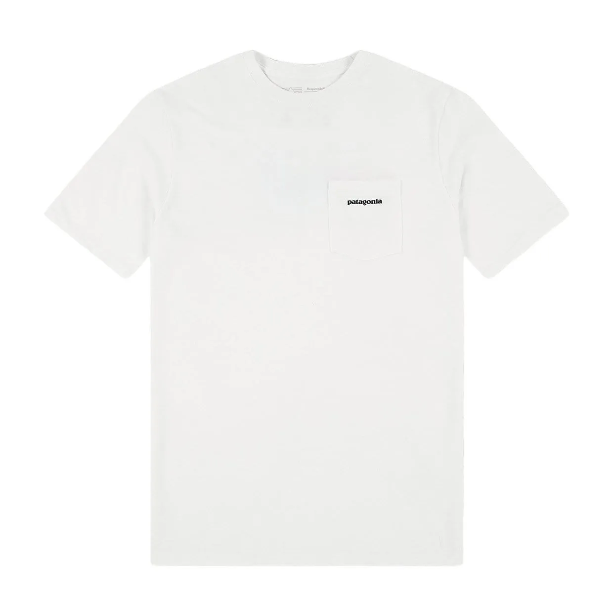 T-shirt Patagonia P-6 Logo Pocket Responsibili-Tee Bianco