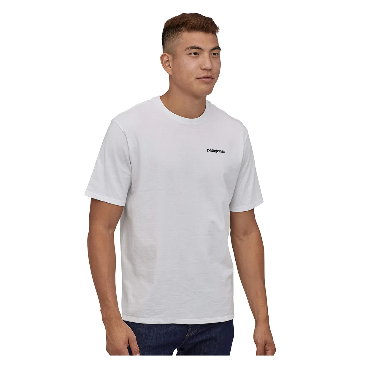 T-shirt Patagonia P-6 Logo Responsibili-Tee Bianco