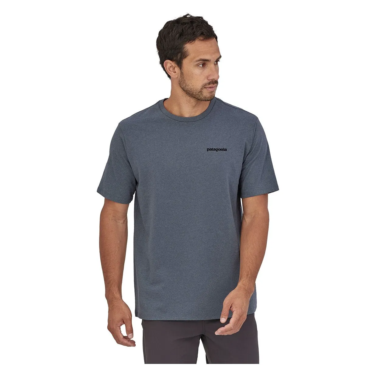 T-shirt Patagonia P-6 Logo Responsibili-Tee Grigio Antracite