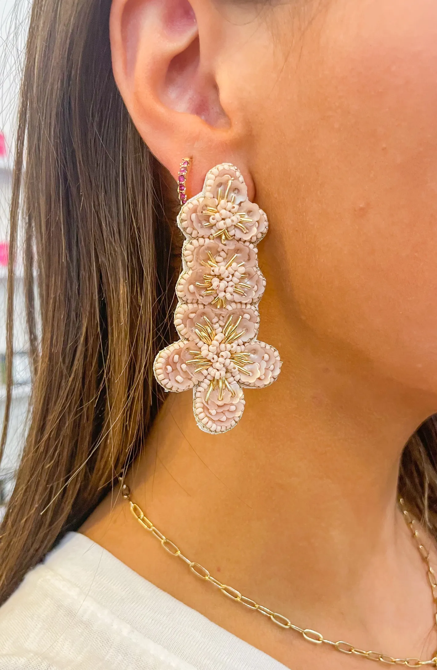 The Perfect Match Flower Dangling Earring