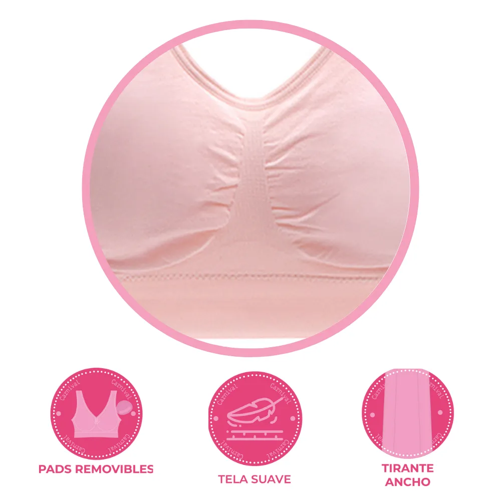 Top de microfibra seamless con pads removibles 4994 Carnival