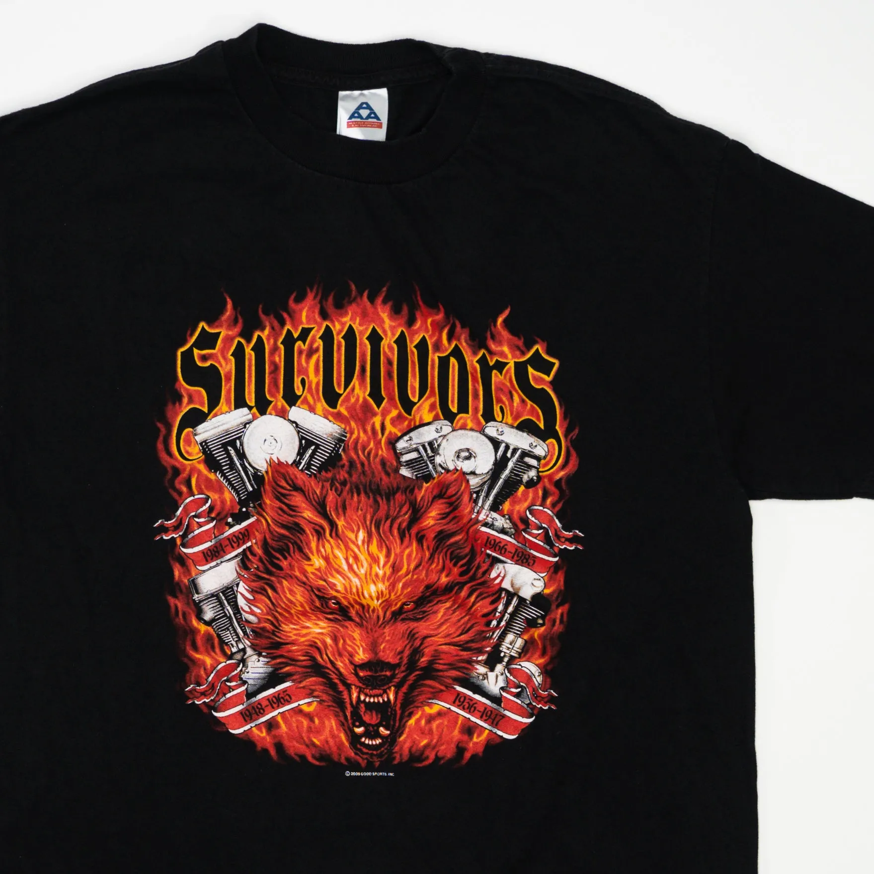 Vintage '05 Cycle Warehouse 'Survivors' Wolf Tee