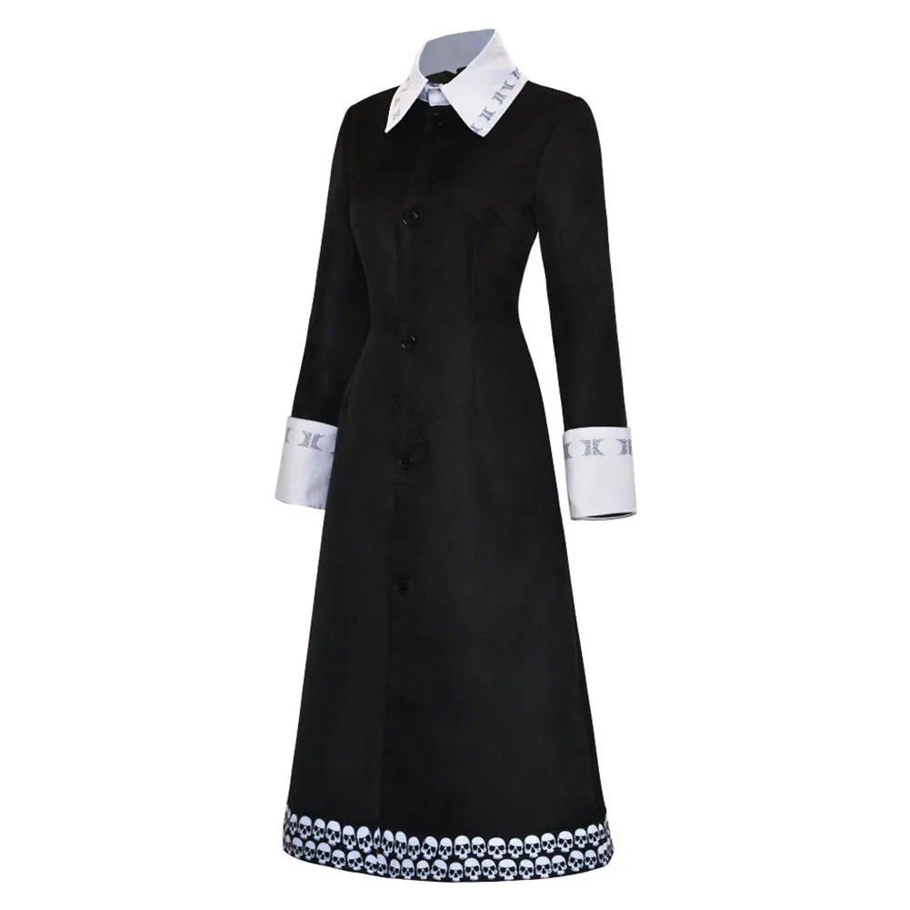 Wednesday Addams Cosplay Costume Kids Girls Dress Halloween Carnival Party Suit